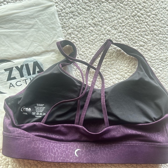 Zyia plum river strappy LnT bra XXXL like-new - Picture 2 of 5
